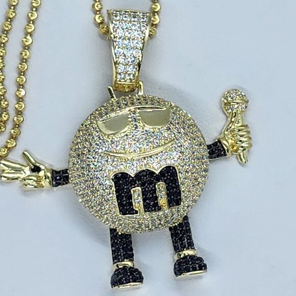 Brand New Sterling SIlver 925 M & M Design Necklace - Picture 2 of 4